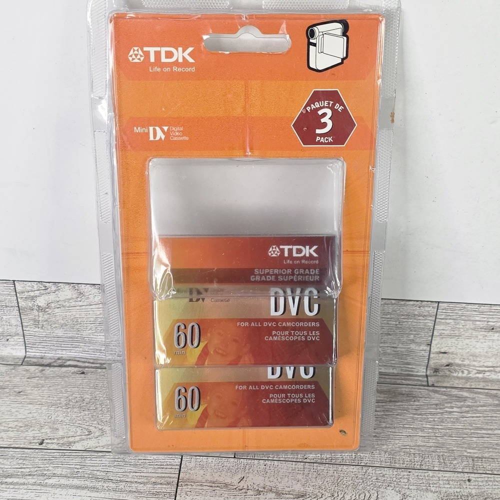 New Open Box TDK DVC60 Mini DV Digital Video Cassettes ONLY TWO PACK